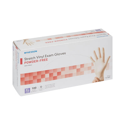 McKesson Stretch Vinyl Exam Glove, Extra Large, Ivory, 1 Box of 100 () - Img 7