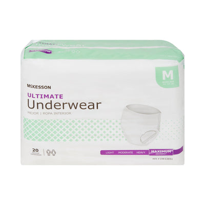 McKesson Ultimate Maximum Absorbent Underwear, Medium, 1 Bag of 20 () - Img 3