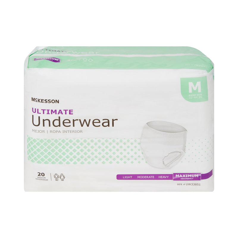 McKesson Ultimate Maximum Absorbent Underwear, Medium, 1 Bag of 20 () - Img 3