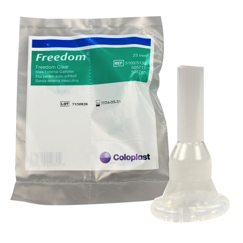 Coloplast Freedom Clear® Male External Catheter, Small, Seal, 1 Box of 100 (Catheters and Sheaths) - Img 1