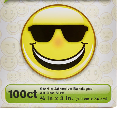 American® White Cross First Aid Emojis Kid Design Adhesive Strip, ¾ x 3 Inch, 1 Case of 12 (General Wound Care) - Img 5