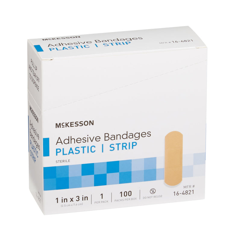 McKesson Tan Adhesive Strip, 1 x 3 Inch, 1 Box of 100 (General Wound Care) - Img 6