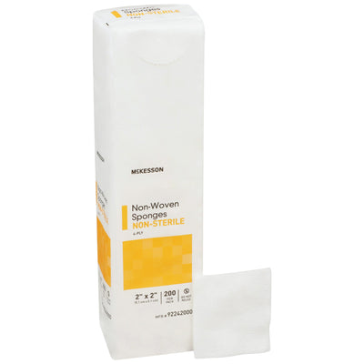 McKesson NonSterile USP Type VII Gauze Sponge, 2 x 2 Inch, 1 Case of 8000 (General Wound Care) - Img 1