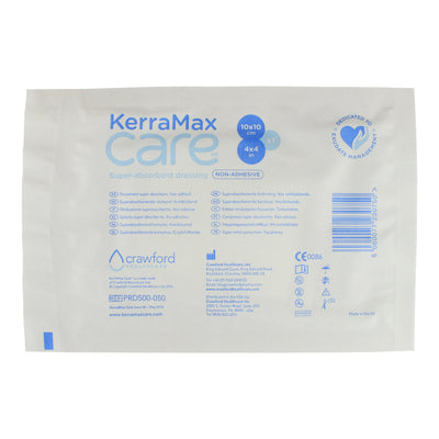 KerraMax Care® Gentle Border Super Absorbent Dressing, 4 x 4 Inch, 1 Carton of 10 (Advanced Wound Care) - Img 3