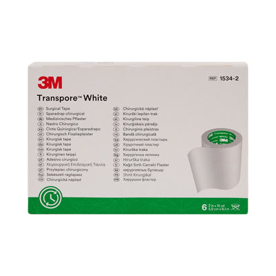 3M™ Transpore™ Plastic Medical Tape, 2 Inch x 10 Yard, White, 1 Each (General Wound Care) - Img 2