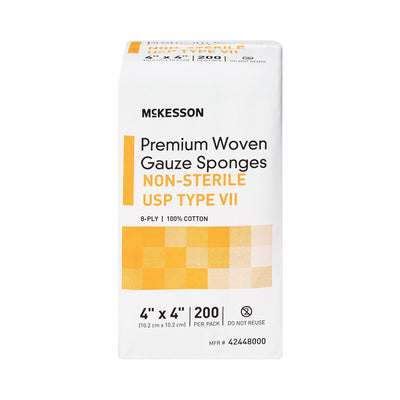 McKesson NonSterile USP Type VII Gauze Sponge, 4 x 4 Inch, 1 Case of 4000 (General Wound Care) - Img 2