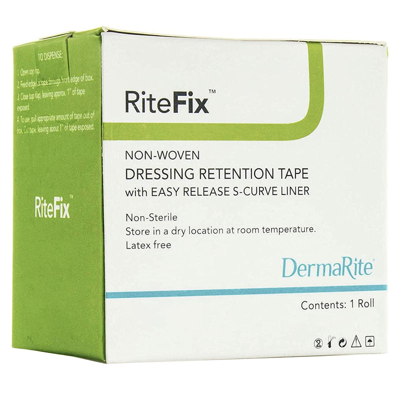 RiteFix™ Nonwoven Dressing Retention Tape, 3 Inch x 11 Yard, White, 1 Each (General Wound Care) - Img 1