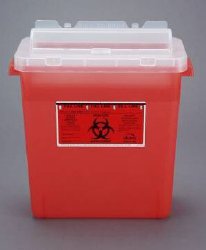 Bemis™ Sentinel Multi-purpose Sharps Container, 3 Gallon, 15 x 13-7/8 x 6-7/8 Inch, 1 Case of 12 () - Img 1