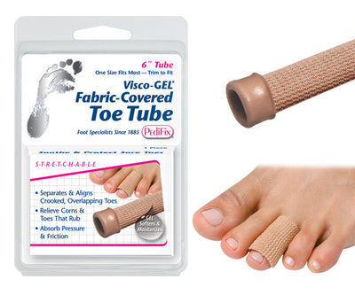 Visco-GEL Fabric-Covered Toe Tube  Small (Toe Spreader & Separators) - Img 1