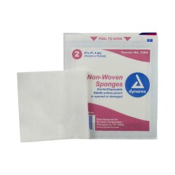 Dynarex® Sterile Nonwoven Sponge, 4 x 4 Inch, 1 Box of 25 (General Wound Care) - Img 1