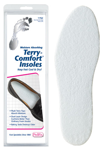Sockless Insoles w/Terry Comfort One Size Fits Most Pr (Insoles/Orthotics) - Img 1