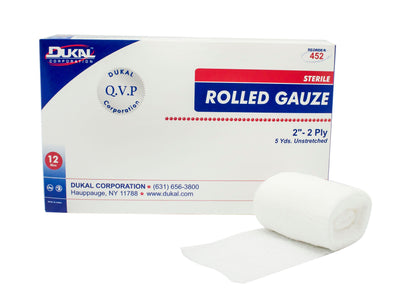 Dukal™ Sterile Fluff Bandage Roll, 2 Inch x 5 Yard, 1 Case of 96 (General Wound Care) - Img 1