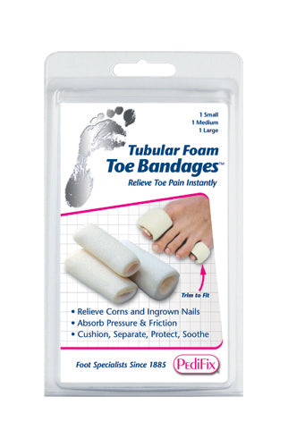 Tubular-Foam Toe Bandage Pk/3 (1 ea  S M L) (Toe Immobilizer) - Img 1