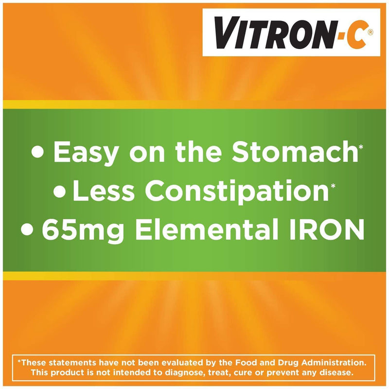 Vitron-C® Ascorbic Acid / Iron Supplement, 1 Bottle (Over the Counter) - Img 6