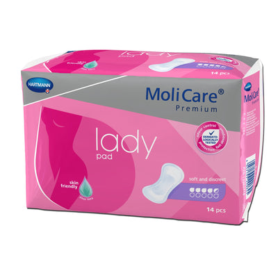 MoliCare Premium Bladder Control Pads, 14-Pack, Moderate Absorbency, 1 Case of 168 () - Img 1