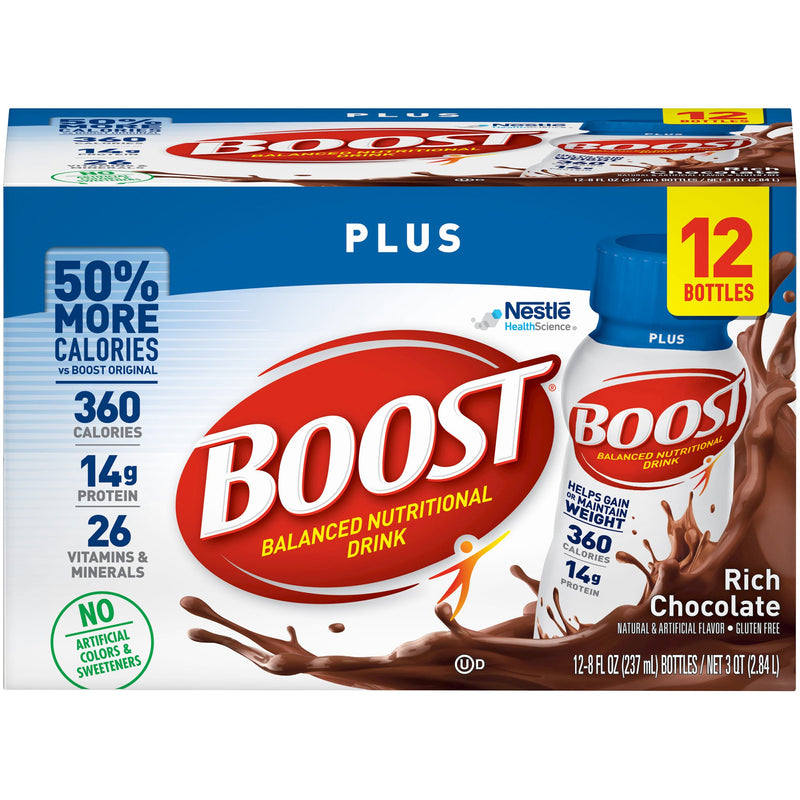 Boost® Plus Chocolate Oral Supplement, 8 oz. Bottle, 1 Each (Nutritionals) - Img 1