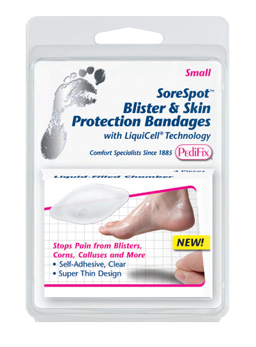 SoreSpot Blister & Skin (Pk/4) Protection Bandages  Small (Blister Products,Silicone Tape) - Img 1