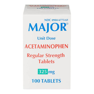 Major® Acetaminophen Pain Relief, 1 Box of 100 (Over the Counter) - Img 1