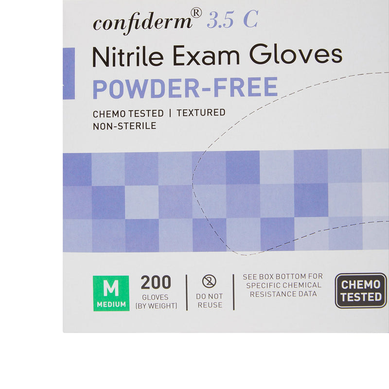 McKesson Confiderm® 3.5C Nitrile Exam Glove, Medium, Blue, 1 Box of 200 () - Img 8