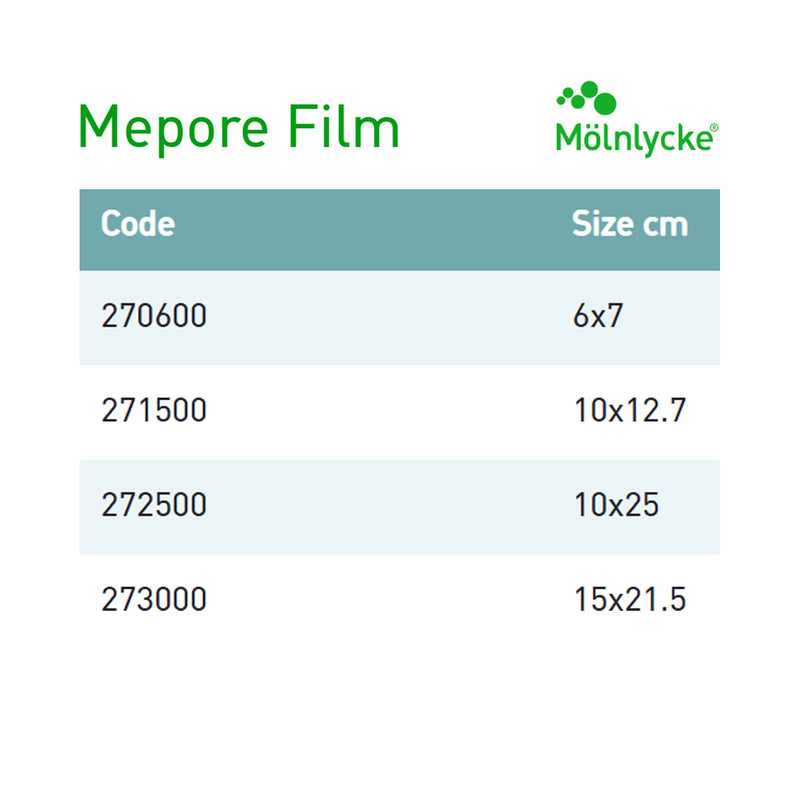 Mepore® Film Transparent Film Dressing, 6 x 8½ Inch, 1 Each () - Img 3