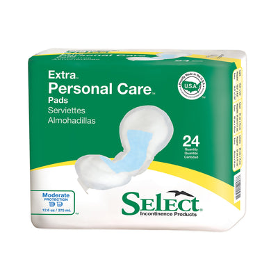 Select® Extra® Bladder Control Pad, 7¼ x 16½ Inch, 1 Bag of 24 () - Img 1