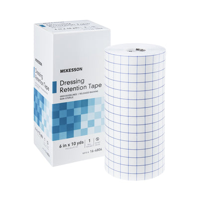 McKesson Nonwoven Fabric / Printed Release Paper Dressing Retention Tape, 6 Inch x 10 Yard, White, 1 Box (General Wound Care) - Img 6