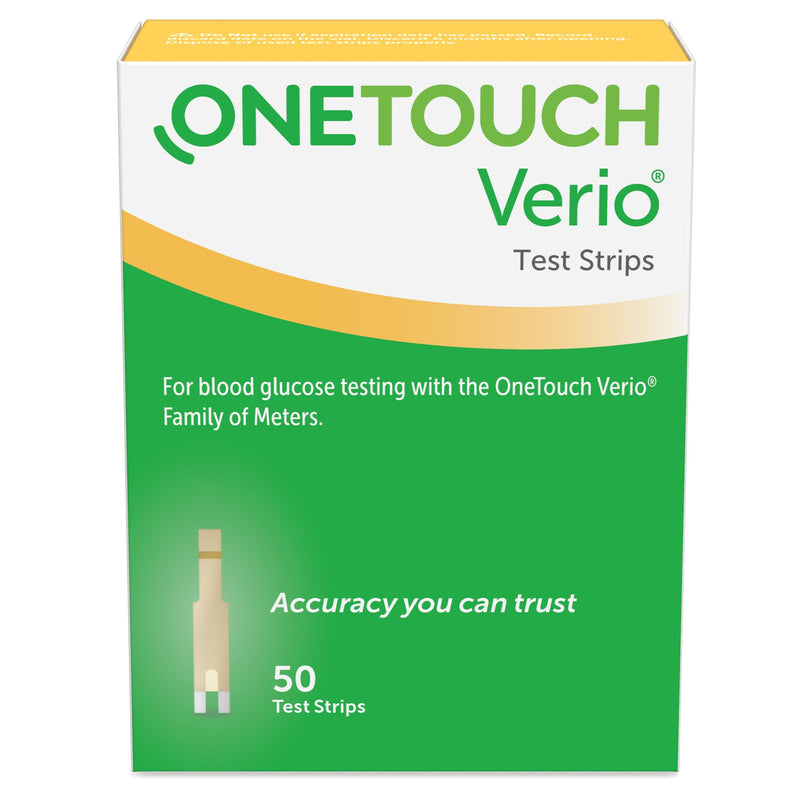 OneTouch Verio® Test Strips, 1 Box of 50 (Diabetes Monitoring) - Img 1