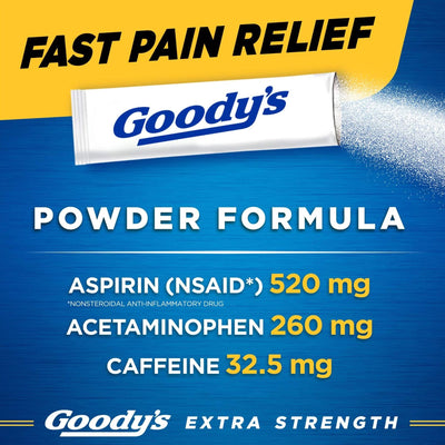 Goody's® Extra Strength Acetaminophen / Aspirin / Caffeine Pain Relief, 1 Pack of 6 (Over the Counter) - Img 3
