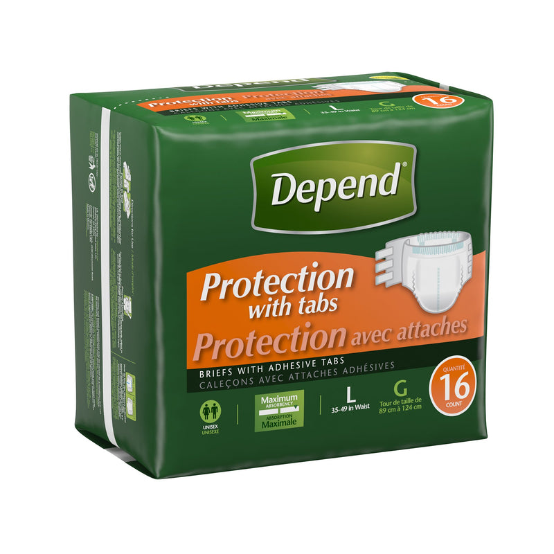 Depend® Maximum Incontinence Brief, Large, 1 Pack of 16 () - Img 3