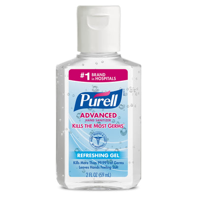 Purell Advanced Hand Sanitizer 70% Ethyl Alcohol Gel, Bottle, 2 oz, 1 Case of 24 (Skin Care) - Img 1