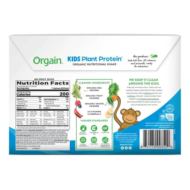 Orgain® Kids Plant Protein™ Nutritional Shake Pediatric Oral Supplement, 1 Case of 12 () - Img 4