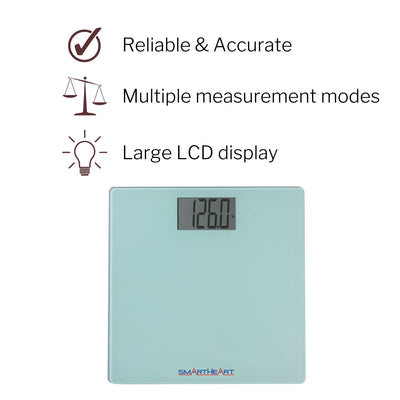 SmartHeart Digital Scale, Bathroom Floor Body Scale, 438 lbs Capacity, 1 Each (Scales and Body Composition Analyzers) - Img 5