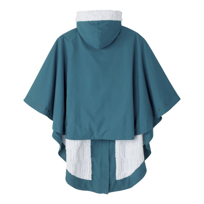 Silverts® Luxurious Fur-Lined Winter Wheelchair Cape, Carribean Blue, 1 Each (Capes and Ponchos) - Img 2