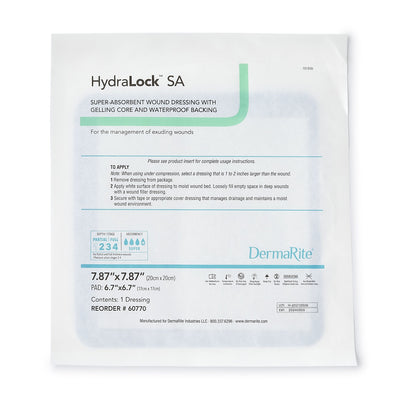 HydraLock™ SA Super Absorbent Dressing, 20 x 20 Centimeter, 1 Each (Advanced Wound Care) - Img 3