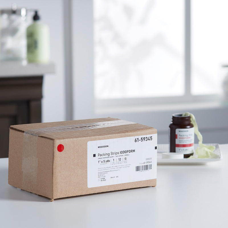 McKesson Iodoform Wound Packing Strip, 1 Inch x 5 Yard, 1 Bottle (Advanced Wound Care) - Img 9