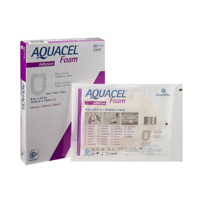 Aquacel® Silicone Adhesive with Border Silicone Foam Dressing, 5½ x 8 Inch, 1 Box of 5 (Advanced Wound Care) - Img 1