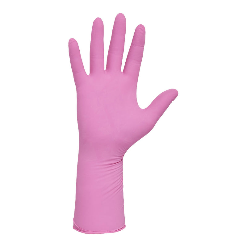 Pink Underguard Nitrile Extended Cuff Length Exam Glove, Medium, Pink, 1 Case of 1000 () - Img 1