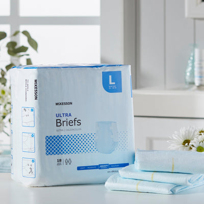 McKesson Ultra Heavy Absorbency Incontinence Brief, Large, 1 Bag () - Img 10