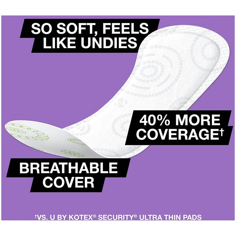 U by Kotex® Security® Lightdays® Liners, Extra-Coverage, 1 Case of 320 (Feminine Protection) - Img 2