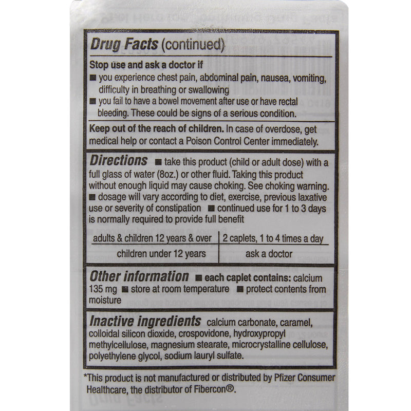 sunmark® Calcium Polycarbophil Laxative, 1 Bottle (Over the Counter) - Img 4