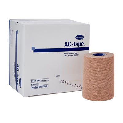 AC-tape® Cotton Elastic Tape, 3 Inch x 5 Yard, Tan, 1 Roll (General Wound Care) - Img 1