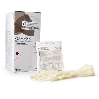 Gammex® Non-Latex Sensitive Polychloroprene Surgical Glove, Size 7.5, Cream, 1 Box of 50 () - Img 1