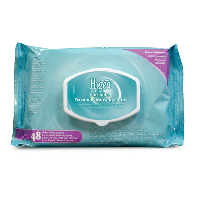 Hygea® Floral Scent Personal Cleansing Cloths, 1 Pack of 48 (Skin Care) - Img 1