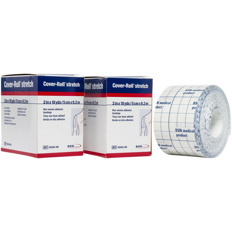 Cover-Roll® Stretch Nonwoven Polyester Dressing Retention Tape, 2 Inch x 10 Yard, White, 1 Case of 12 (General Wound Care) - Img 3