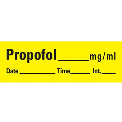 Barkley® Drug Label, Propofol_mg/mL Date_Time_Int_, 1 Roll (Labels) - Img 1