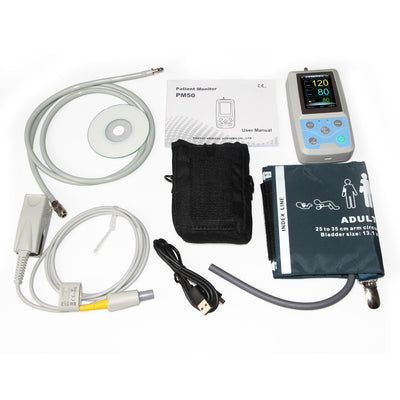Contec Manufacturer Shipping / US Stock Shipping, PM50 Portable Patient Monitor Vital Signs NIBP SPO2 Pulse Rate Meter