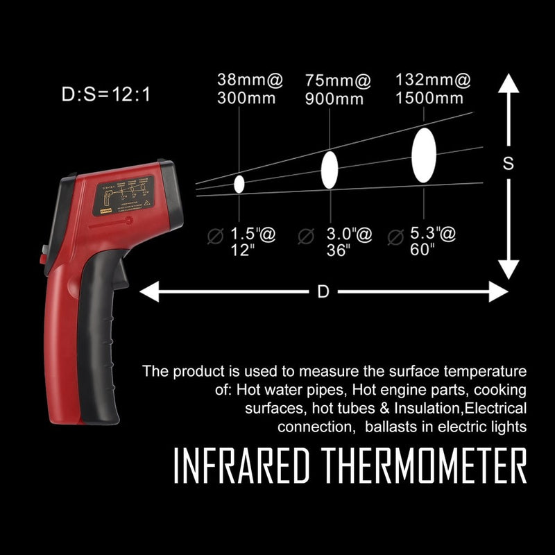 Digital Body Temperature for Fever Measurement - Forehead - Non-Contact Infrared LCD IR Thermometer for Babies & Adults