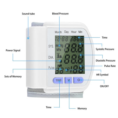 Automatic Wrist Blood Pressure Monitoring Device - Measure Systolic and Diastolic BP Pressures 11