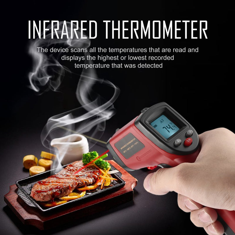 Digital Body Temperature for Fever Measurement - Forehead - Non-Contact Infrared LCD IR Thermometer for Babies & Adults