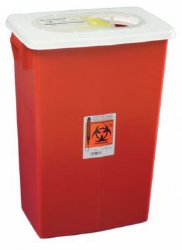 SharpSafety™ Multi-purpose Sharps Container, 18 Gallon, 26 x 18¼ x 12¾ Inch, 1 Case of 5 () - Img 1